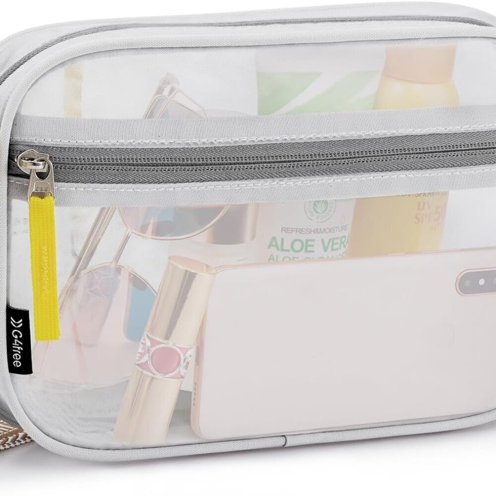 Clear Mesh Crossbody Bag Lightweight Unisex Stadium Festival Travel